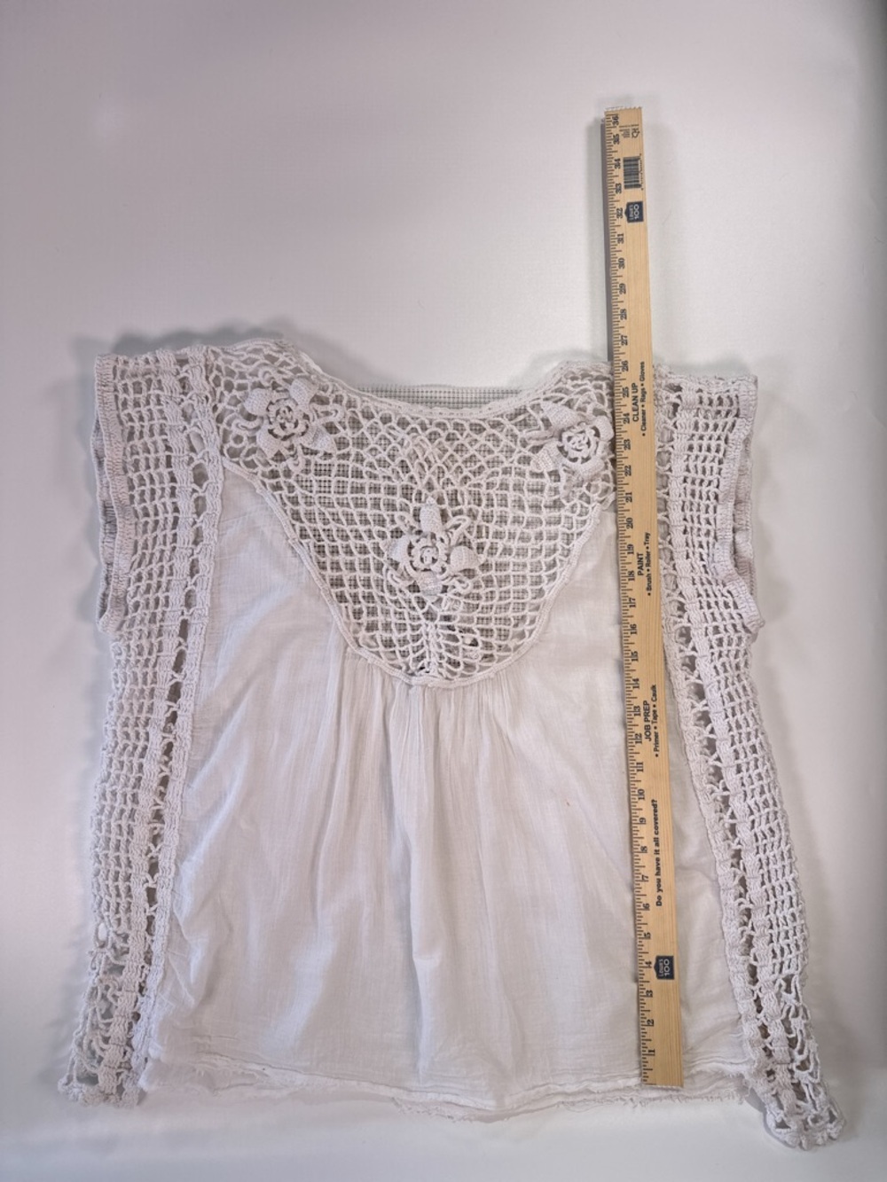 Free People White Crochet Yoke Sleeveless Camisole - Picture 8 of 9